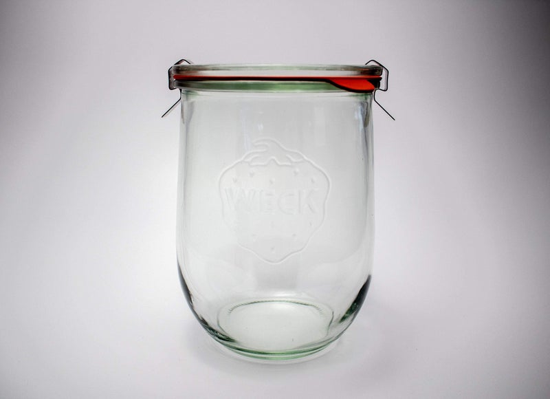 Weck Tulip Jar Rubber Sole & Two Metal Clamps Food Storage Jar Round Preserve Container Clear Preserving Seal Wire Clip Fastening Kitchen Canning Cereal Sugar Beans Spice - 33.8 fl. oz Single 1 liter - Image 5